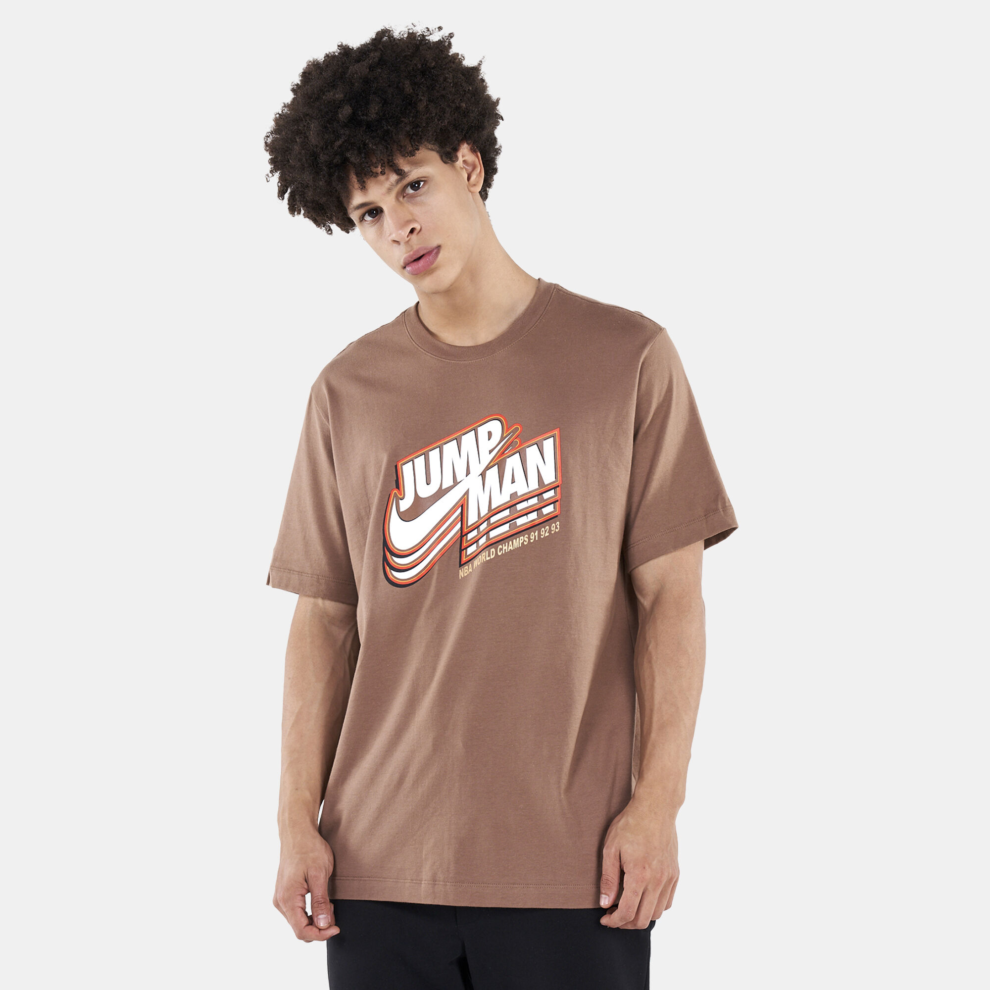 Men s Jumpman Graphic T Shirt Brown Jordan in Qatar SSS
