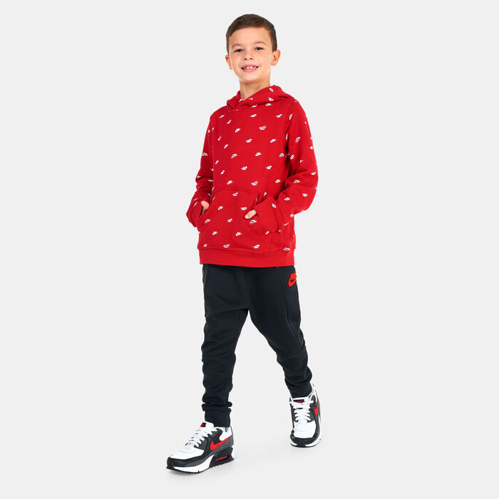 Nike Kids' Sportswear Club Fleece Pullover Hoodie (Older Kids) Red Nike Kids' Sportswear Club Fleece Pullover Hoodie (Older Kids) Red image number 2