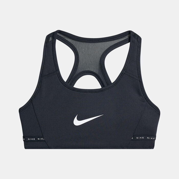 Nike Kids' Dri-FIT Swoosh Reversible Sports Bra Black Nike Kids' Dri-FIT Swoosh Reversible Sports Bra Black image number 0