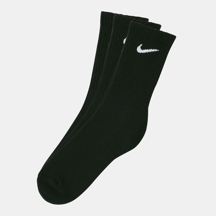 Nike Everyday Cushion Crew Socks (3 Pack) Black Nike Everyday Cushion Crew Socks (3 Pack) Black image number 0