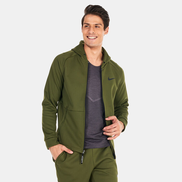 Nike Men's Therma Sphere Therma-FIT Hooded Fitness Jacket Green Nike Men's Therma Sphere Therma-FIT Hooded Fitness Jacket Green image number 0