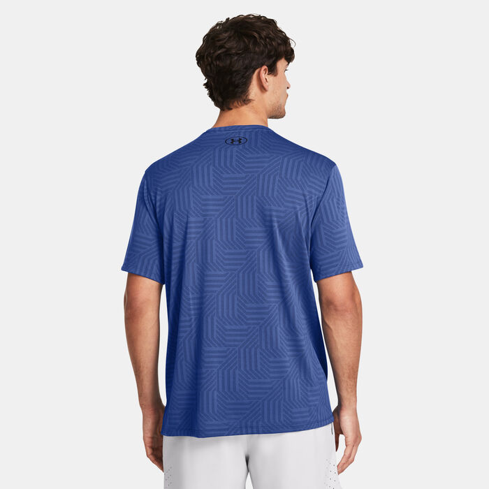 Under Armour Men's UA Tech Vent Geotessa Training T-Shirt Blue Under Armour Men's UA Tech Vent Geotessa Training T-Shirt Blue image number 1