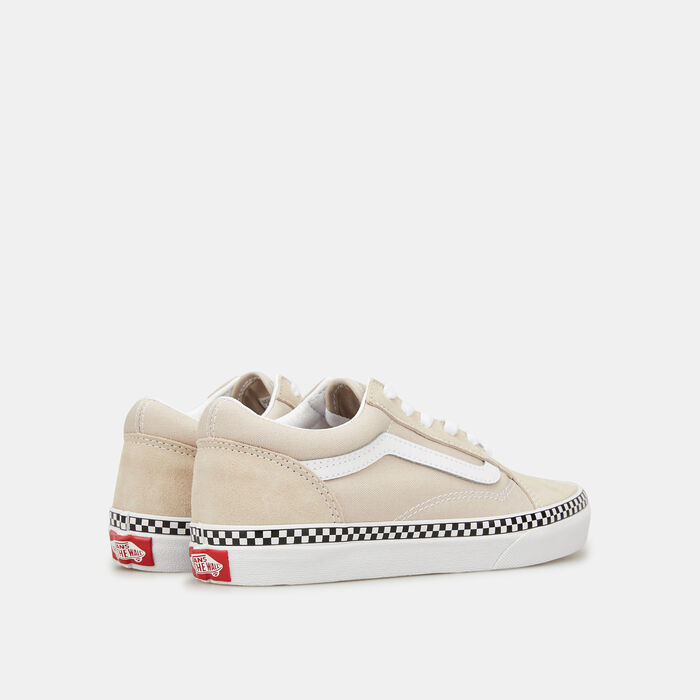 Vans Kids' Checkerboard Foxing Old Skool Unisex Shoe Beige Vans Kids' Checkerboard Foxing Old Skool Unisex Shoe Beige image number 3