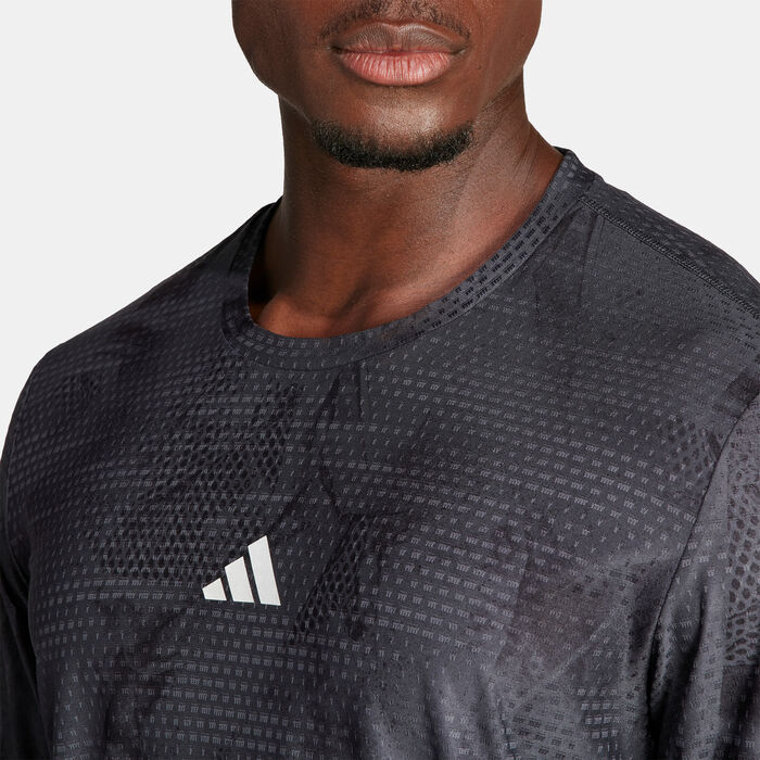 adidas Men's Ultimateadidas All Over Print Running T-Shirt Black adidas Men's Ultimateadidas All Over Print Running T-Shirt Black image number 3