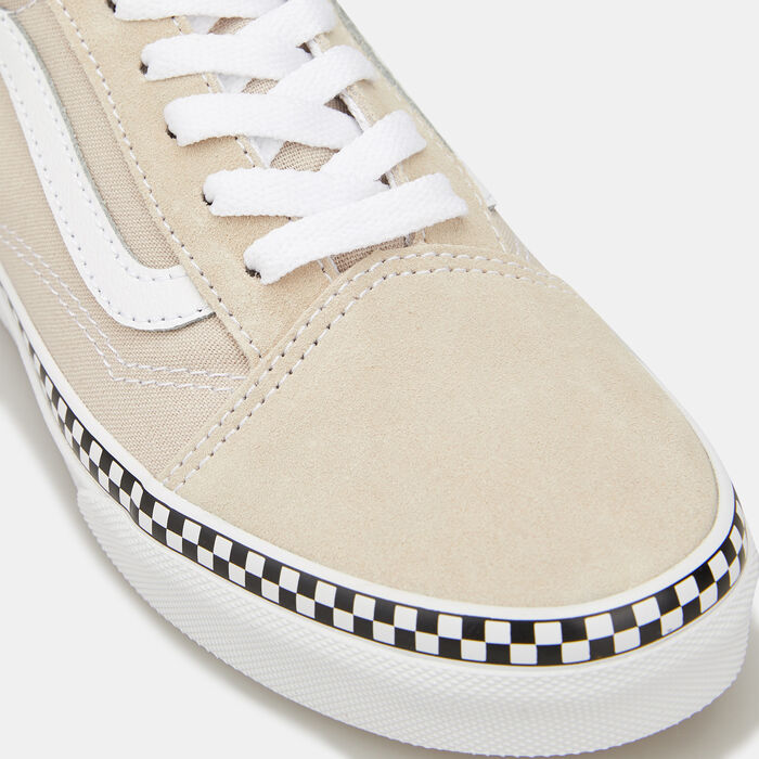 Vans Kids' Checkerboard Foxing Old Skool Unisex Shoe Beige Vans Kids' Checkerboard Foxing Old Skool Unisex Shoe Beige image number 5