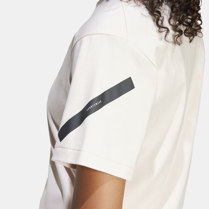 adidas Women's Z.N.E. T-Shirt Pink image number 4