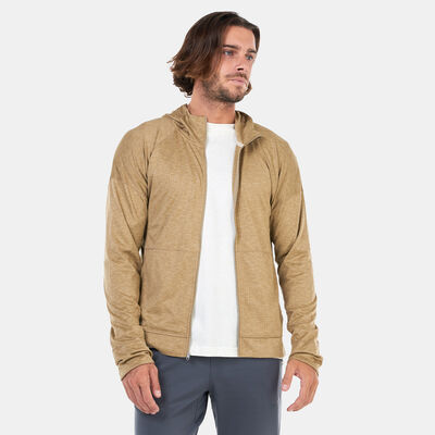 Nike Men's Yoga Dri-FIT Training Jersey Hoodie Beige