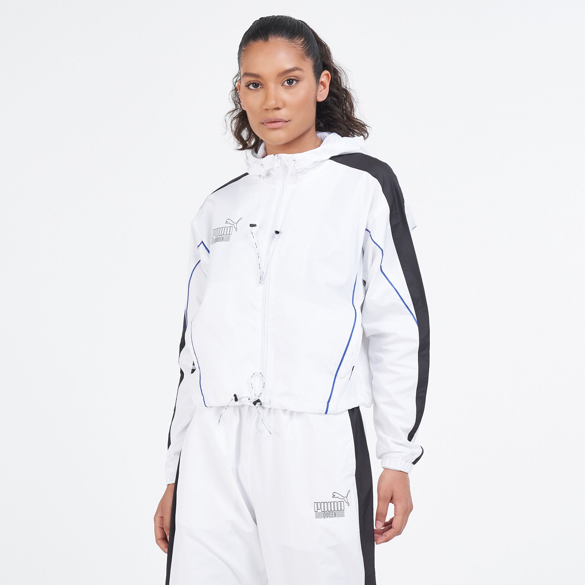 Puma track jacket white shop