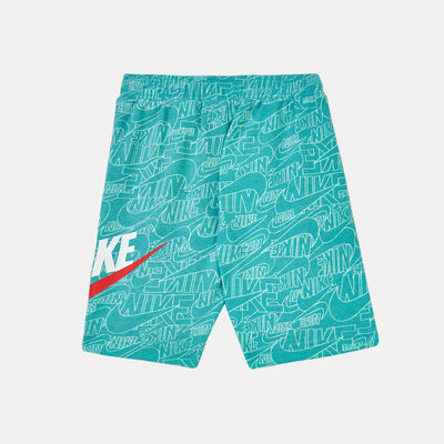 Nike Kids' Sportswear Read Allover Print Shorts Green