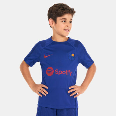 Nike Kids' FC Barcelona Dri-FIT Strike T-Shirt Blue