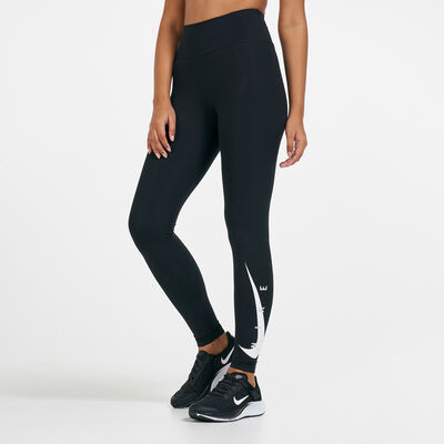 Nike Womens' Swoosh Run Leggings Black Nike Womens' Swoosh Run Leggings Black