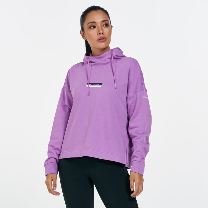 Columbia Women's Logo II French Terry Hoodie Pink Columbia Women's Logo II French Terry Hoodie Pink image number 0