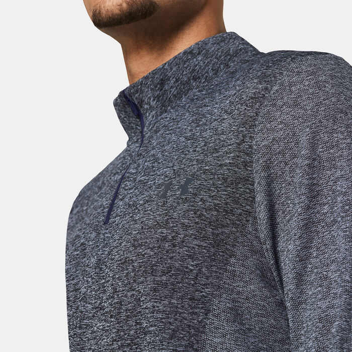 Under Armour Men's Seamless Stride ¼ Zip Running Top Purple Under Armour Men's Seamless Stride ¼ Zip Running Top Purple image number 2