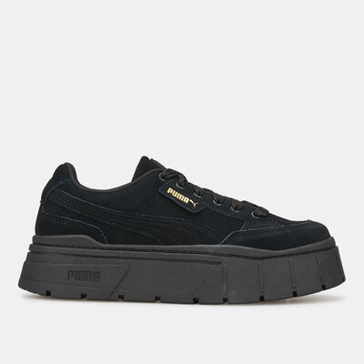 PUMA Women's Mayze Stack Suede Shoe Black
