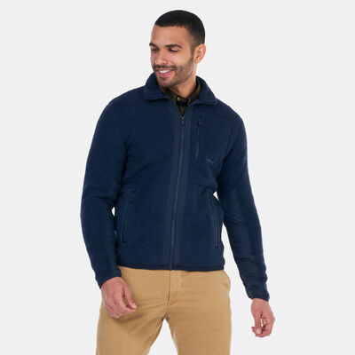 Timberland Men's Mix Media Sherpa Fleece Jacket Blue