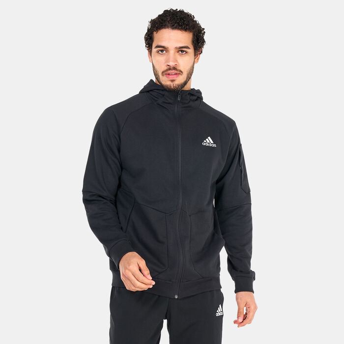 adidas Men's Essentials4GameDay Full Zip Hoodie Black adidas Men's Essentials4GameDay Full Zip Hoodie Black image number 0