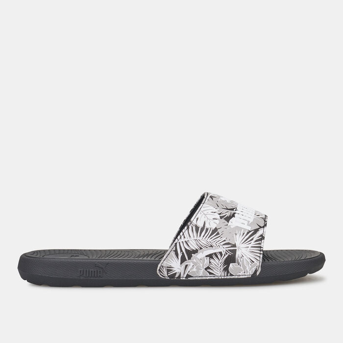 PUMA Women's Cool Cat 2.0 Flower Slides Grey PUMA Women's Cool Cat 2.0 Flower Slides Grey image number 1