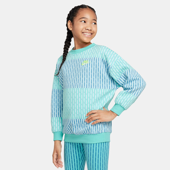 Nike Kids' Sportswear Club Fleece Sweatshirt (Older Kids) Blue Nike Kids' Sportswear Club Fleece Sweatshirt (Older Kids) Blue image number 0