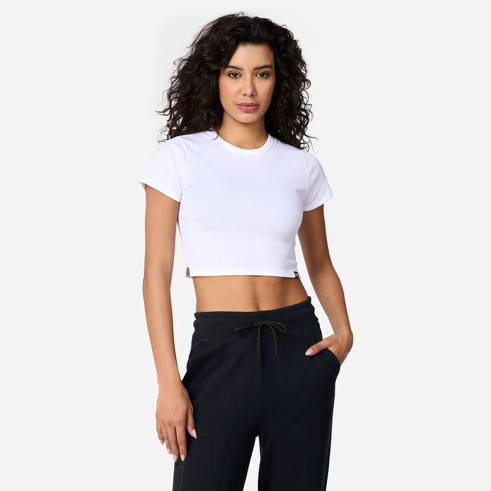 Under Armour Women's Rival Rib Baby T-Shirt White image number 0