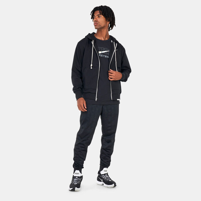 Nike Men's Dri-FIT Standard Issue Full-Zip Hoodie Black image number 2
