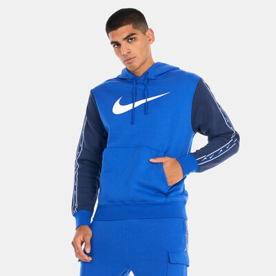 Nike Men's Sportswear Repeat Pullover Fleece Hoodie Blue