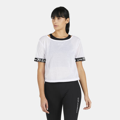 EA7 Emporio Armani Women's Training Top and T-Shirt Set White
