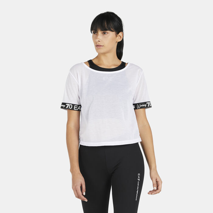EA7 Emporio Armani Women's Training Top and T-Shirt Set White image number 0