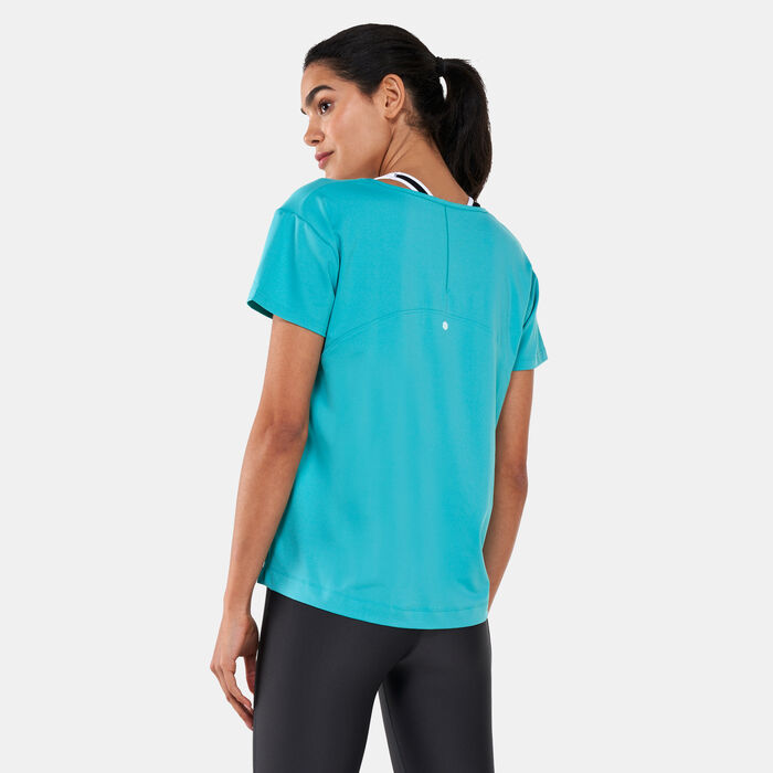 Under Armour Women's UA RUSH™ Energy Core T-Shirt Green Under Armour Women's UA RUSH™ Energy Core T-Shirt Green image number 1