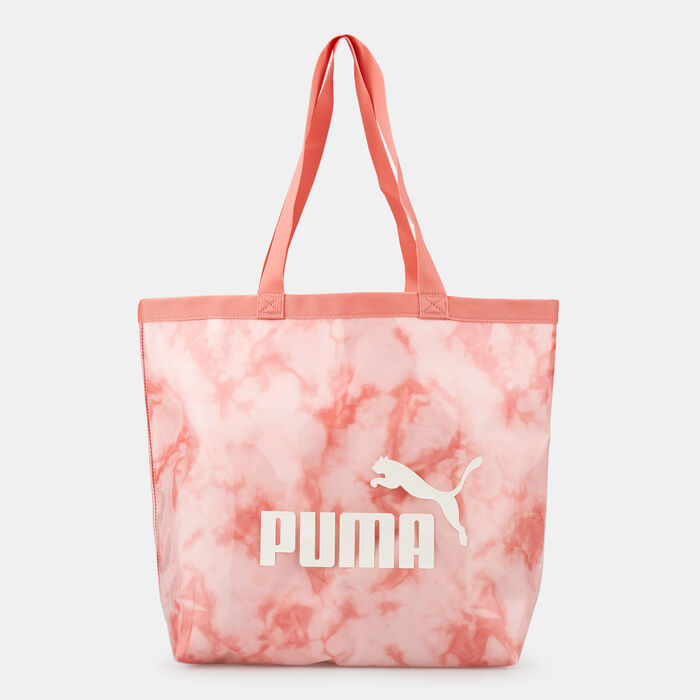 PUMA Women's Core Transparent Tote Bag Orange PUMA Women's Core Transparent Tote Bag Orange image number 0