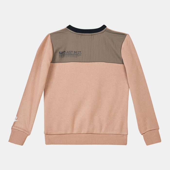Nike Kids' Sportswear Paint Sweatshirt (Younger Kids) Beige Nike Kids' Sportswear Paint Sweatshirt (Younger Kids) Beige image number 1