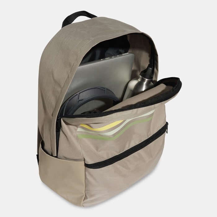 adidas Classic Horizontal 3-Stripes Backpack Beige image number 2