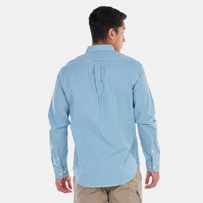 Timberland Men's Suncook River Poplin GIngham Shirt Blue Timberland Men's Suncook River Poplin GIngham Shirt Blue image number 1