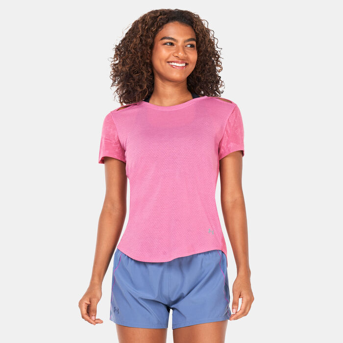 Under Armour Women's UA Streaker SnowCloud T-Shirt Pink Under Armour Women's UA Streaker SnowCloud T-Shirt Pink image number 0