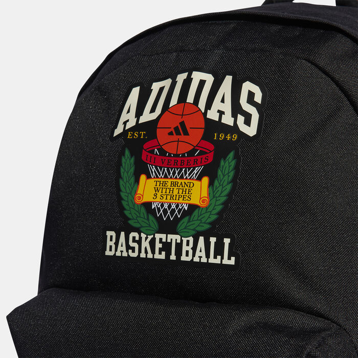adidas Men's Hoops Backpack Black image number 4