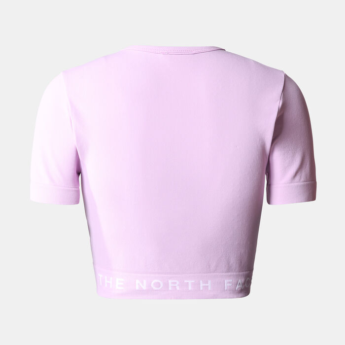 The North Face Women's Seamless Training Crop Top Purple image number 1