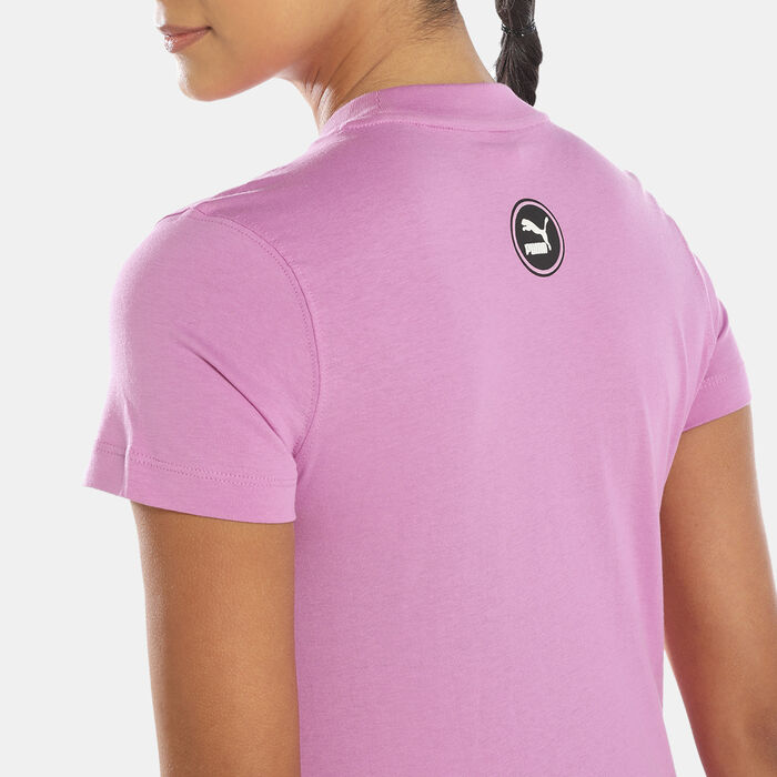 PUMA Women's SWxP Graphic T-Shirt Purple PUMA Women's SWxP Graphic T-Shirt Purple image number 4