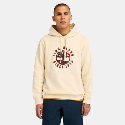 Timberland Men's Holiday Graphic Hoodie Beige Timberland Men's Holiday Graphic Hoodie Beige