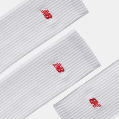 New Balance Patch Logo Crew Socks (3 Pairs) White New Balance Patch Logo Crew Socks (3 Pairs) White