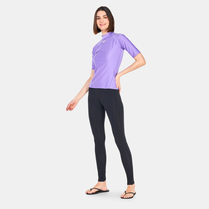 Speedo Women's Rashguard Top Purple Speedo Women's Rashguard Top Purple image number 2