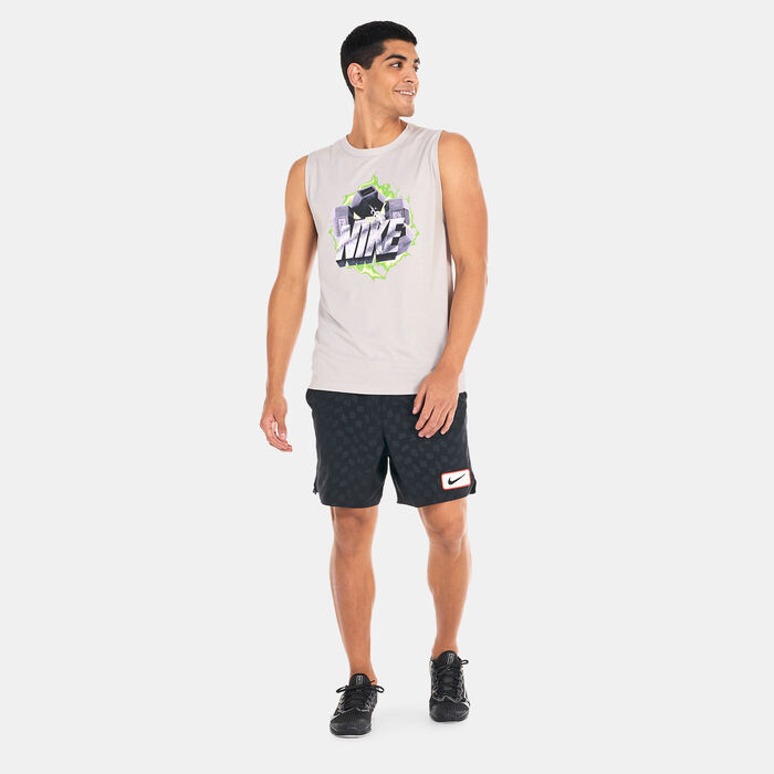 Nike Men's Dri-FIT Vintage Muscle Graphic Tank Top Grey Nike Men's Dri-FIT Vintage Muscle Graphic Tank Top Grey image number 2