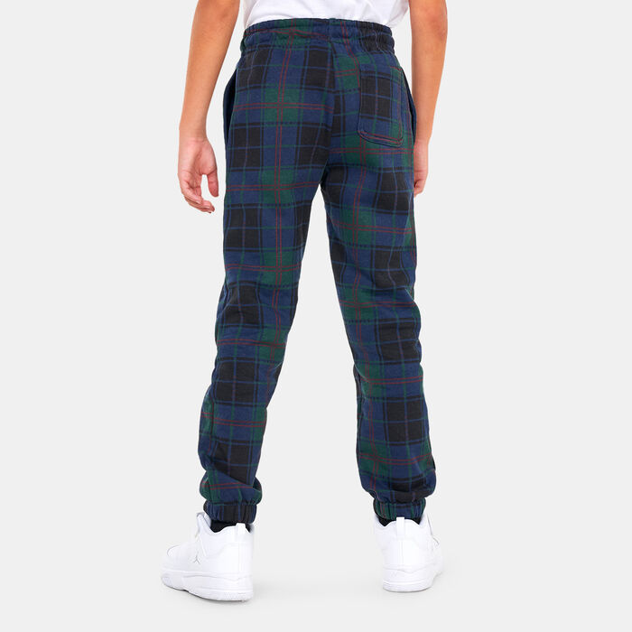Jordan Kids' Essentials Plaid Sweatpants Blue Jordan Kids' Essentials Plaid Sweatpants Blue image number 1