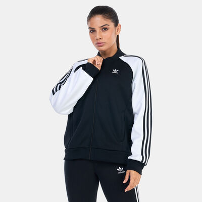 adidas Originals Women's Classics Oversized SST Track Top Black