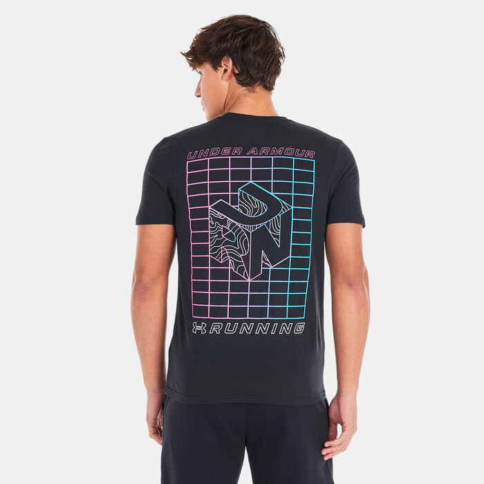 Under Armour Men's UA Run Gradient Grid T-Shirt Black Under Armour Men's UA Run Gradient Grid T-Shirt Black image number 1