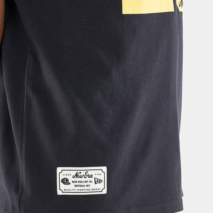 New Era Men's Pinstripe White Oversized T-Shirt Blue New Era Men's Pinstripe White Oversized T-Shirt Blue image number 3