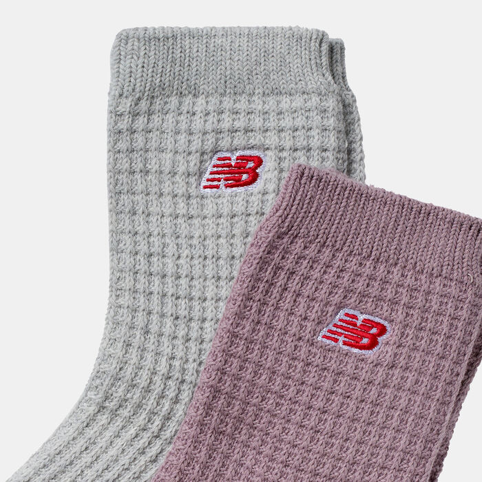New Balance Waffle Knit Ankle Socks (2 Pairs) Multi image number 2