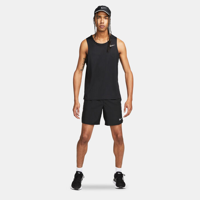 Nike Men's Miler Dri-FIT Running Tank Top Black image number 2