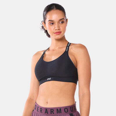 Under Armour Women's Infinity Mid Covered Medium-Support Training Sports Bra Black