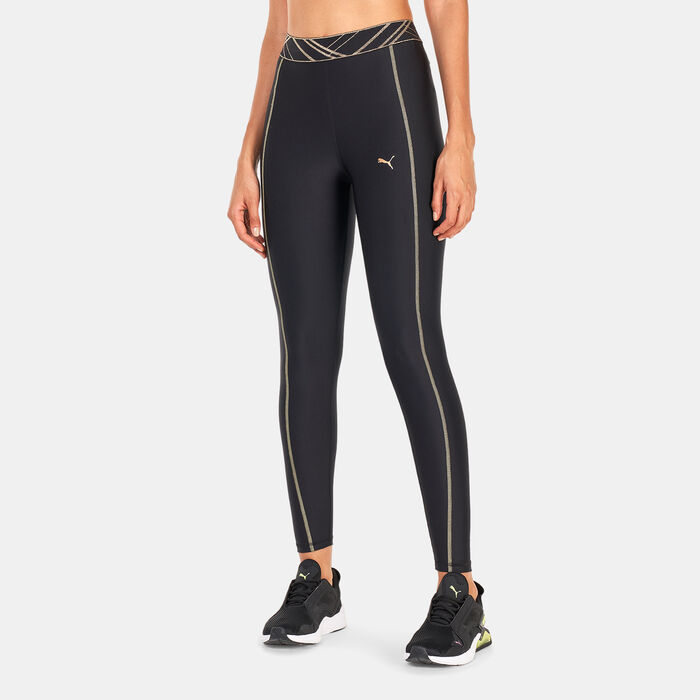 PUMA Women's Deco Glam High-Waist Leggings Black PUMA Women's Deco Glam High-Waist Leggings Black image number 0