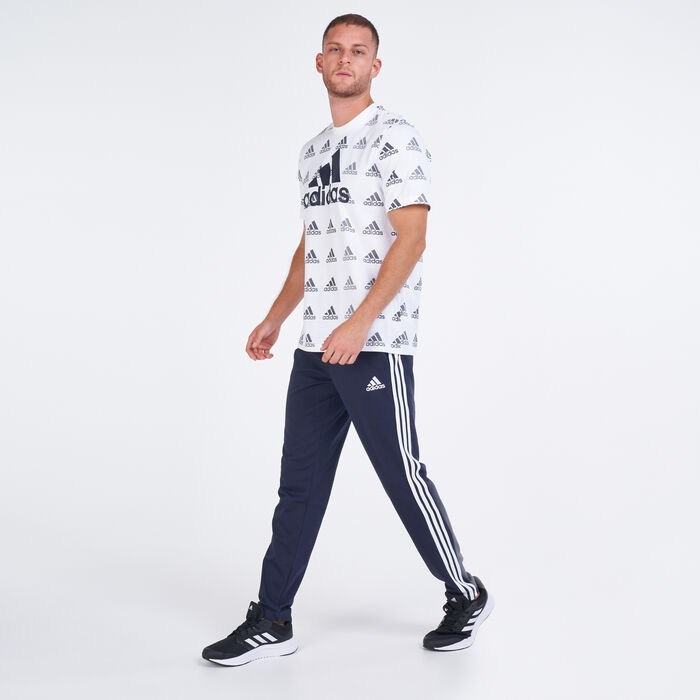 adidas Men's 3-Stripes Essentials Tapered Pants Blue image number 2