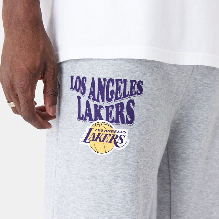New Era Men's NBA Los Angeles Lakers Script Joggers Grey image number 2
